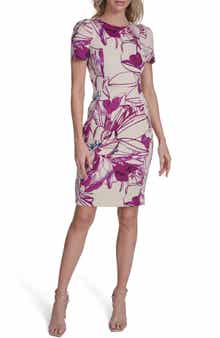 Calvin Klein Floral Sheath Midi Dress