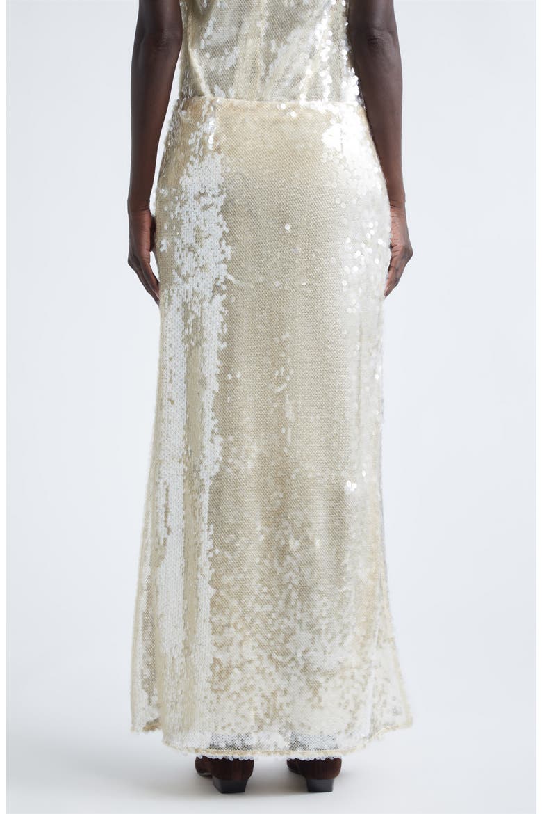 Linnie Sequin Skirt, Alternate, color, MACADAMIA