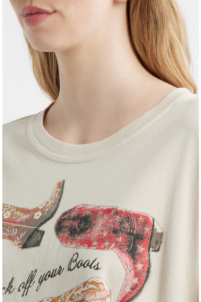 Kick Off Your Boots Graphic T-Shirt, Alternate, color, DIRTY WHITE