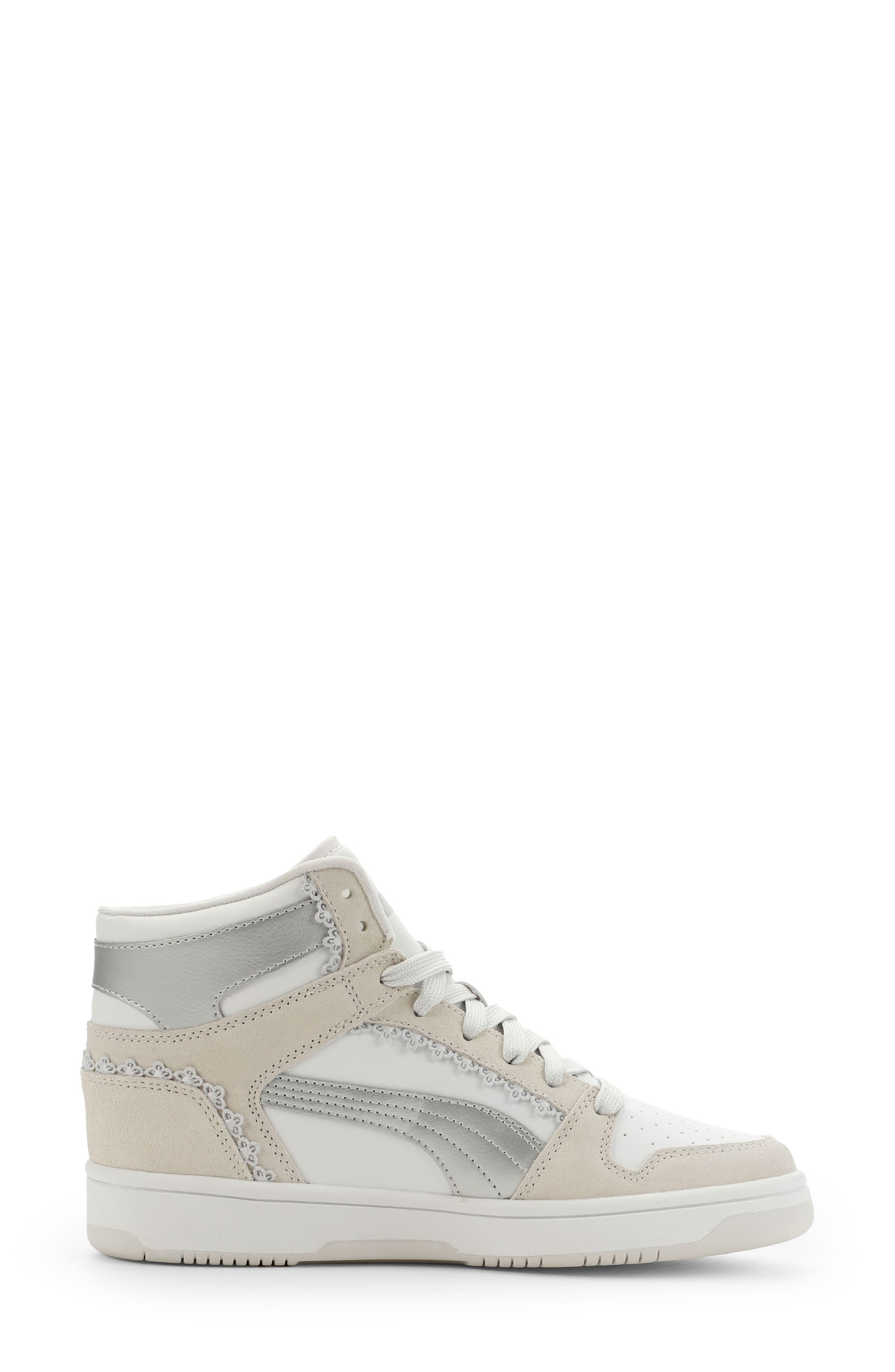 Rebound Layup Sneaker, Alternate, color, PUMA WHITE/ PUMA SILVER/ GRAY