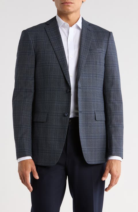 Plaid Two-Button Sport Coat
