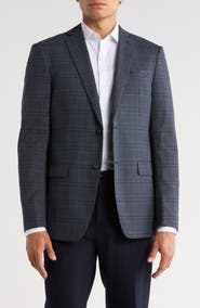 John Varvatos Star USA Plaid Two-Button Sport Coat
