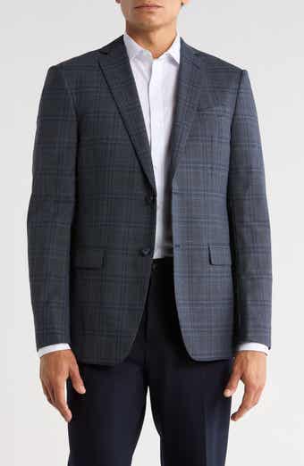John Varvatos Star USA Plaid Two-Button Sport Coat