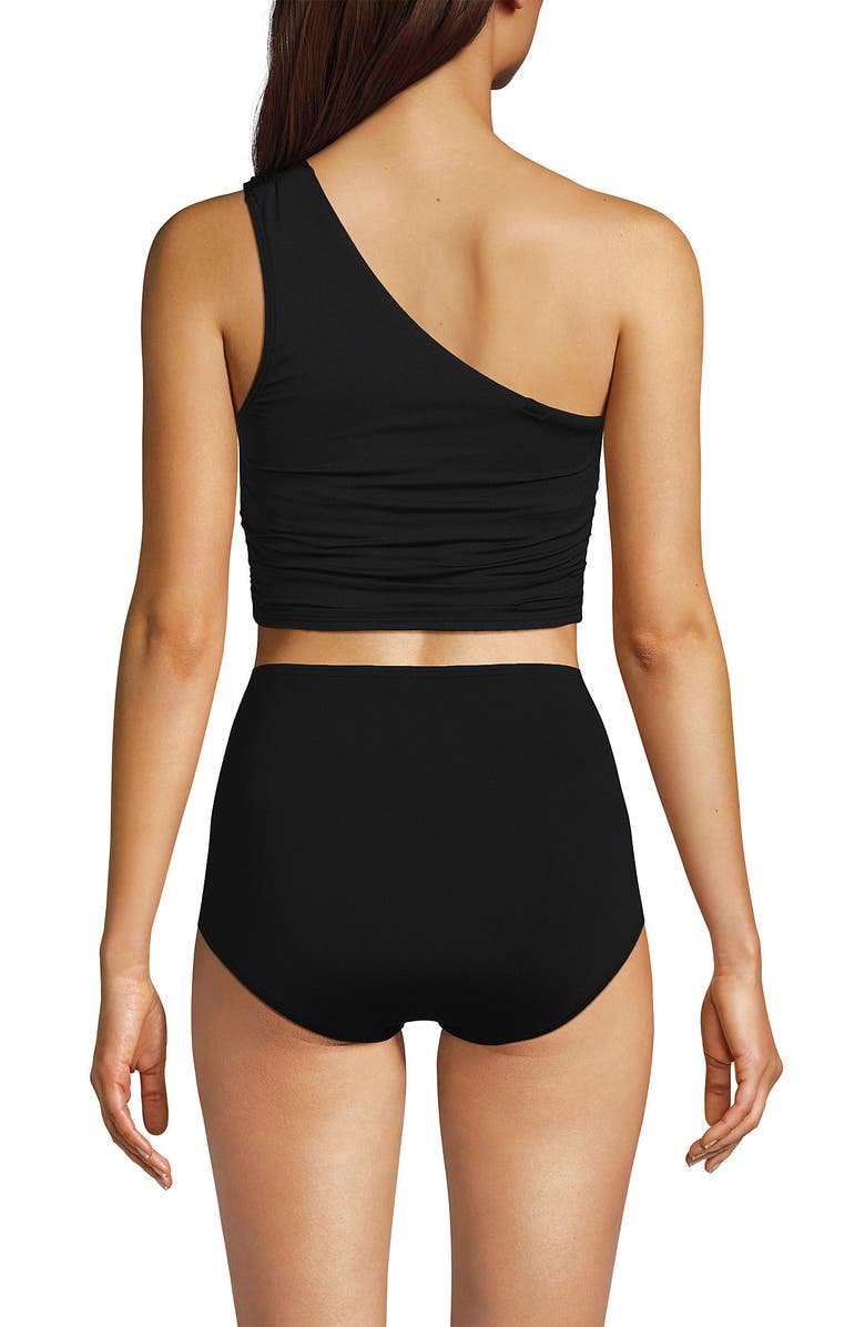 Lands' End D-Cup Ruched One Shoulder Tankini Top, Alternate, color, 