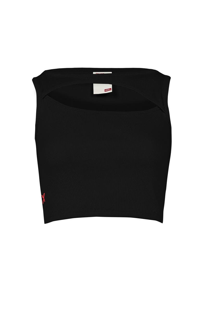 PCFG Free Heaven Rib Crop Tank Top, Main, color, Black