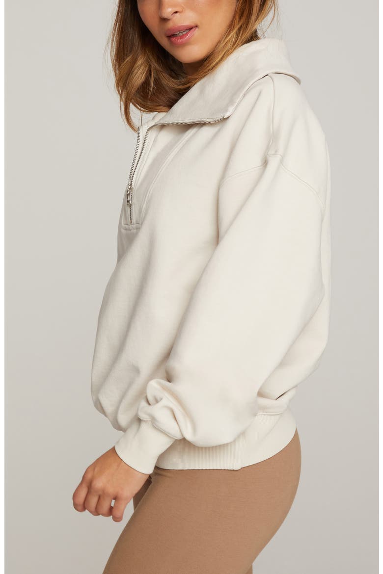 Nautical Half Zip Fleece Sweatshirt, Alternate, color, BONE001