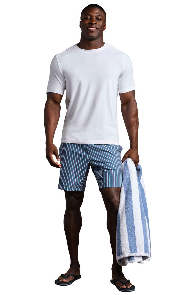 Rhone Seaside Terry Shorts, Alternate, color, Ash Blue Vintage Stripe
