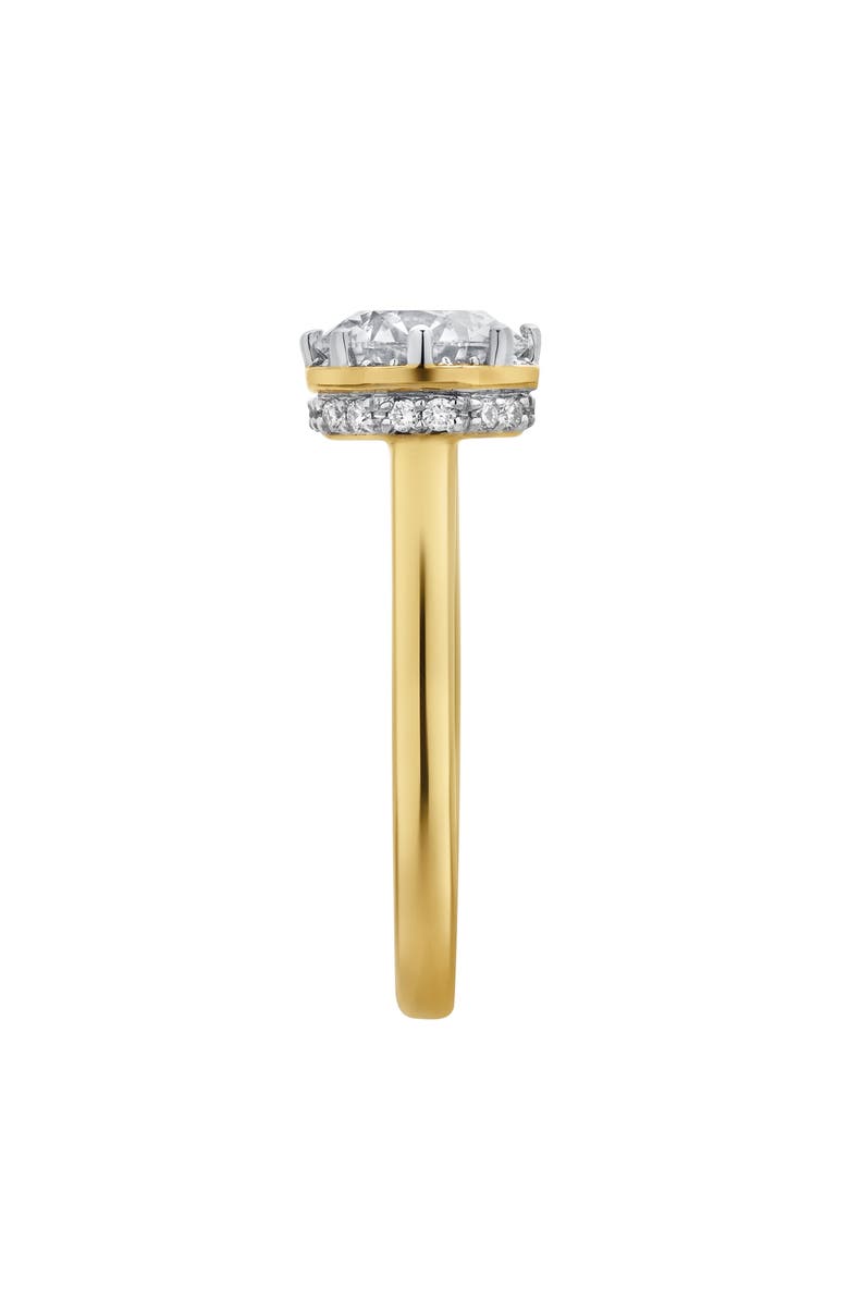 LuvMyJewelry Tiarae 14K Gold Round Cut Lab Grown Diamond Cathedral Ring - 2 ct, Alternate, color, 14K Yellow Gold