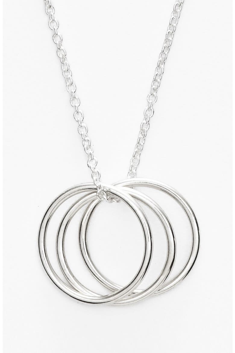 'Karma' Charm Necklace, Alternate, color, SILVER