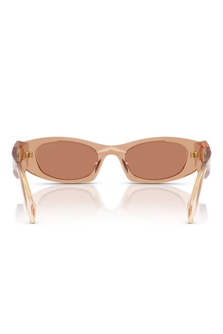 52mm Oval Sunglasses, Alternate, color, CHOCOLATE / BROWN