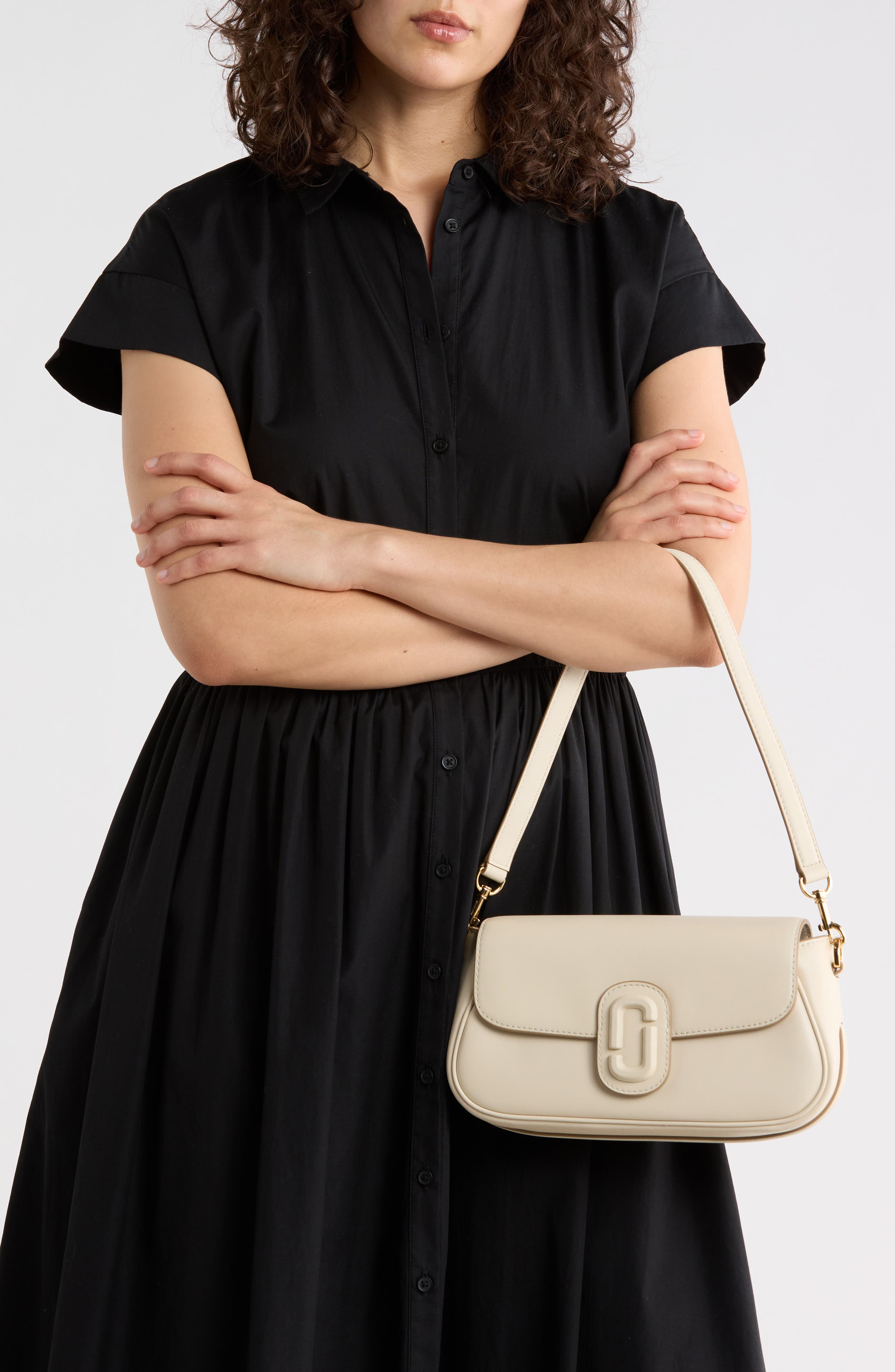 Marc Jacobs The Large Clover Shoulder Bag, Alternate, color, Cloud White
