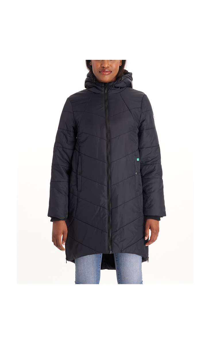 Modern Eternity Maternity Harper -  3in1 Maternity Coat Cocoon Mid Thigh, Main, color, Black