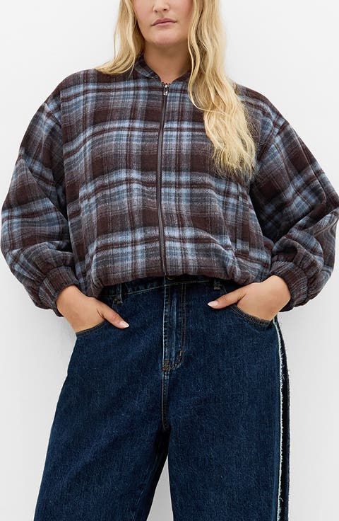 Mila Checked Bomber Jacket