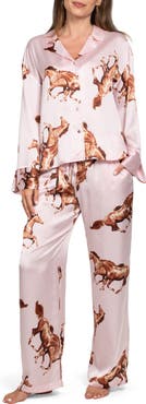 Midnight Bakery Print Satin Pajamas