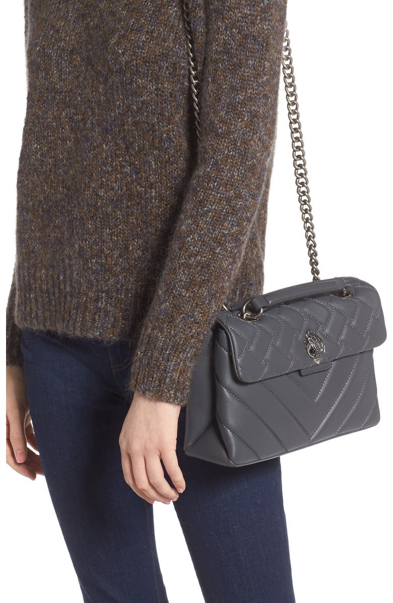 Kurt Geiger London Kensington X Quilted Leather Shoulder Bag, Alternate, color,