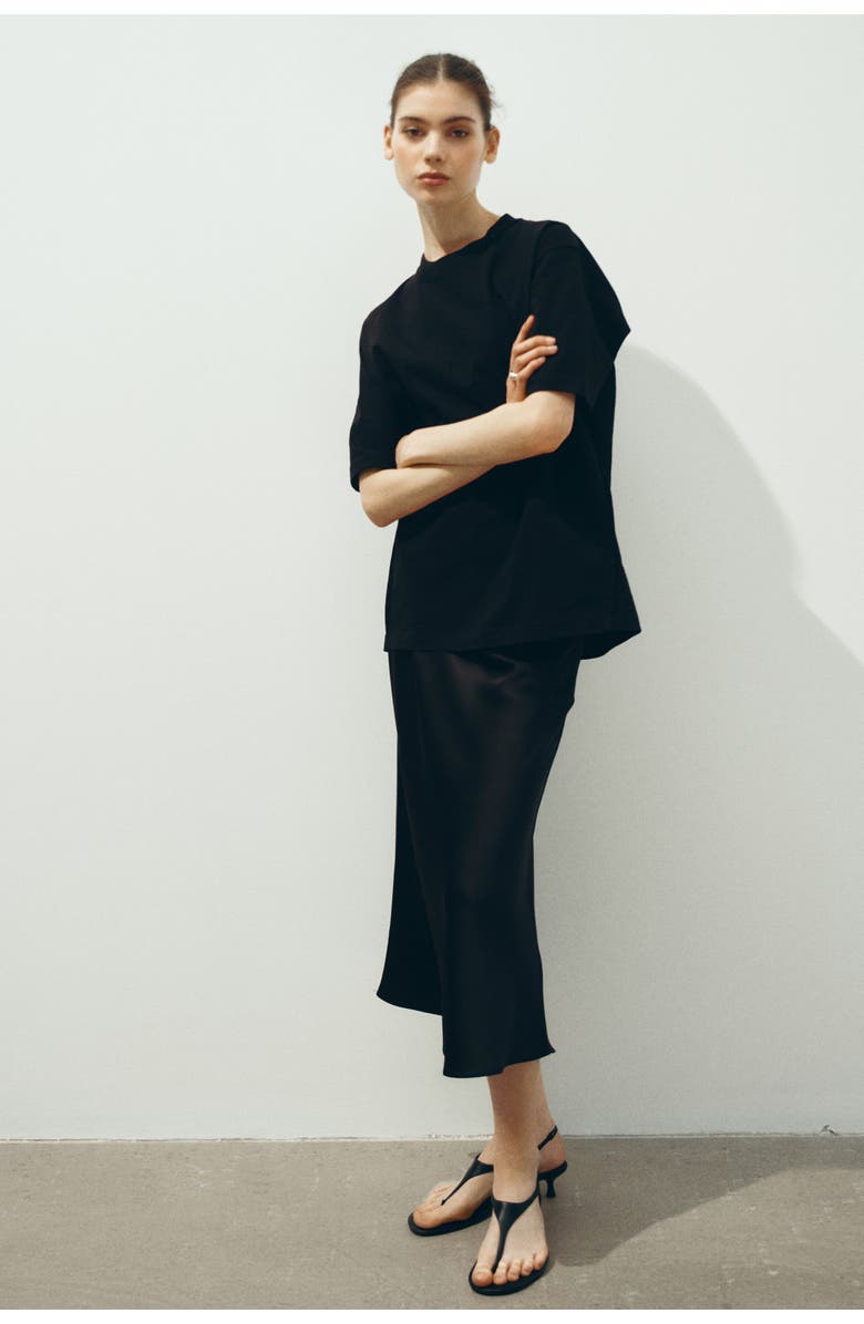 H&M Midi skirt, Alternate, color, Black