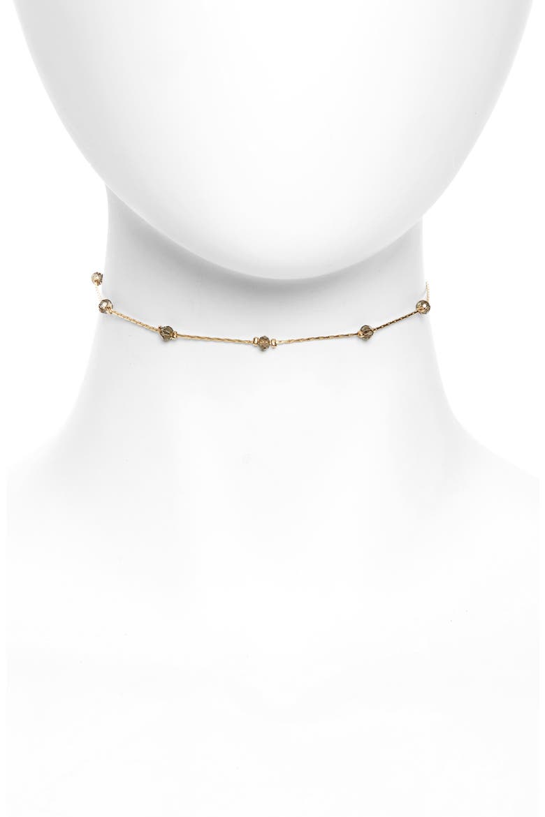 Stone Chain Choker, Main, color, GOLD / BLACK