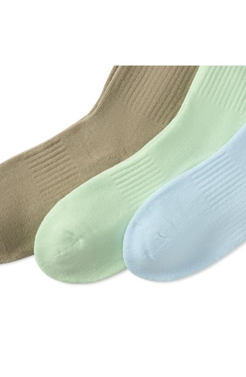 Polo Ralph Lauren Assorted 3-pack Washed Cotton Blend Crew Socks In Multi