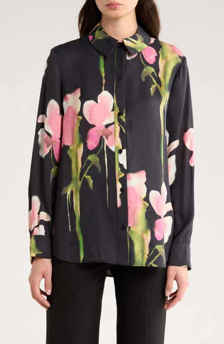 Stine Goya Melting Flowers Print Button Front Shirt
