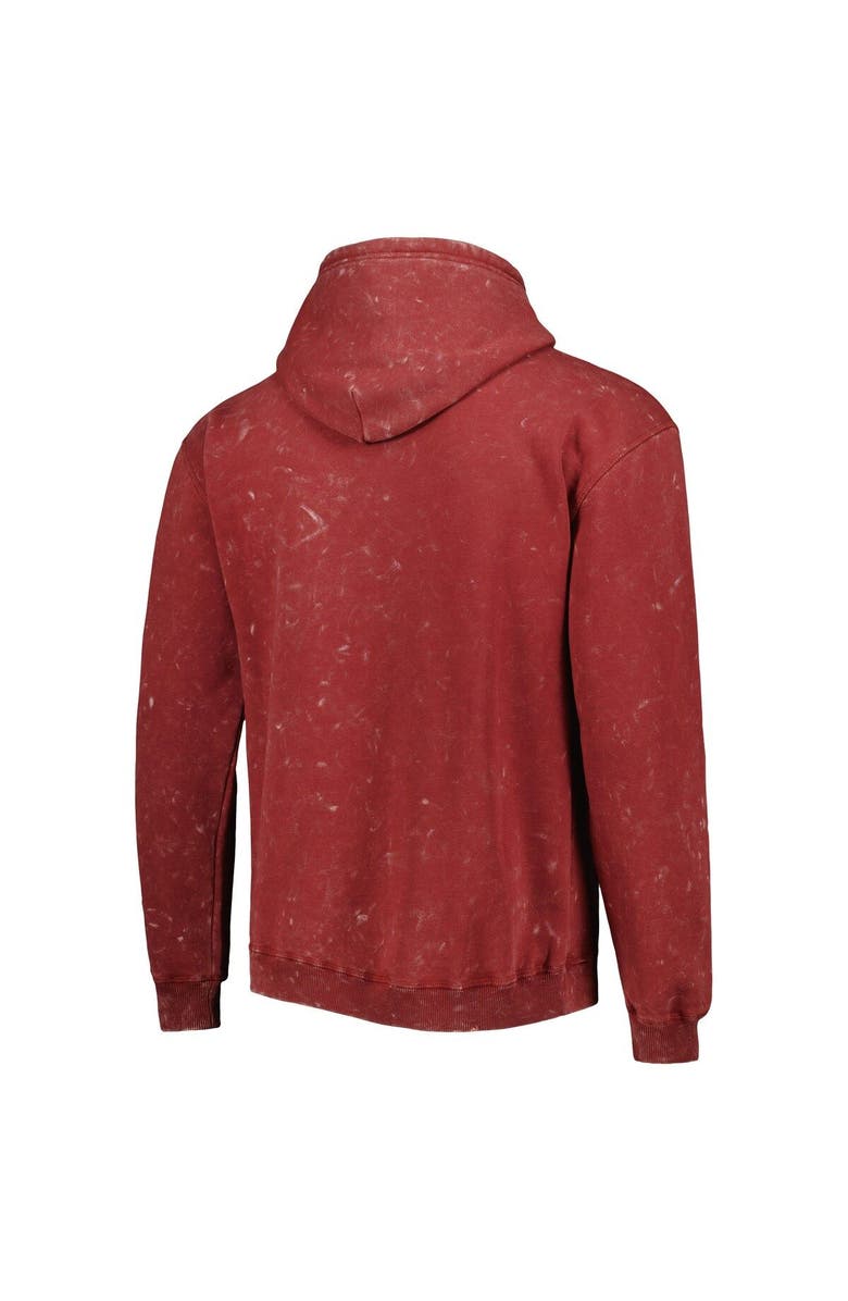 THE WILD COLLECTIVE Unisex The Wild Collective Red Chicago Bulls Tonal Acid Wash Pullover Hoodie, Alternate, color, Red
