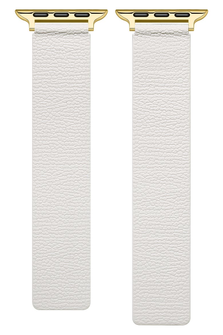 Lychee Silicone Apple Watch® Watchband, Main, color, CLOUD WHITE