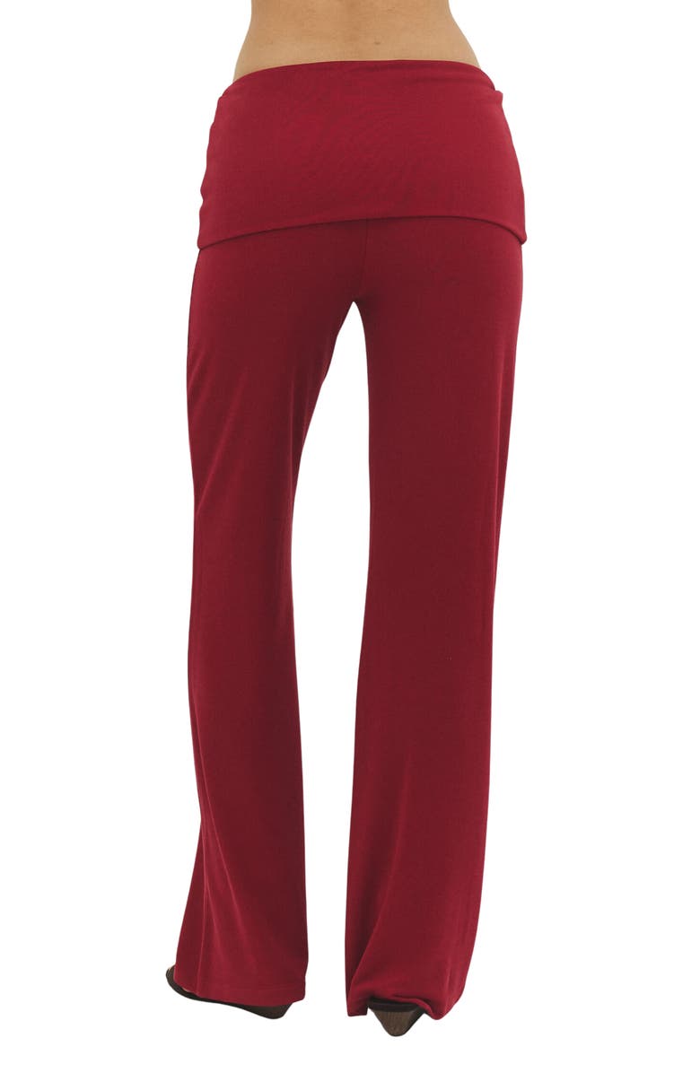 Find Me Now Foldover Flare Leg Pants, Alternate, color, Rasberry