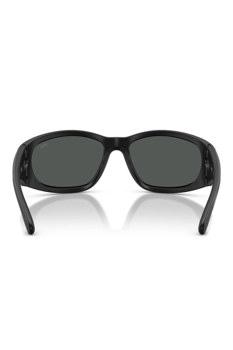 DL3012U 58mm Rectangular Sunglasses, Alternate, color, BLACK MATTE / DARK GREY