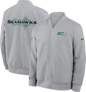 Nike Men's Nike Wolf Gray Seattle Seahawks 2025 Rivalries Collection Sideline Full-Zip Bomber Jacket