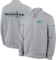 Nike Men's Nike Wolf Gray Seattle Seahawks 2025 Rivalries Collection Sideline Full-Zip Bomber Jacket
