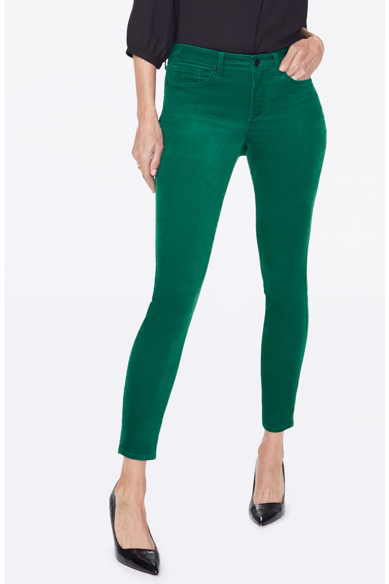 Ami Stretch Velvet Skinny Pants, Alternate, color, MOUNTAIN PINE