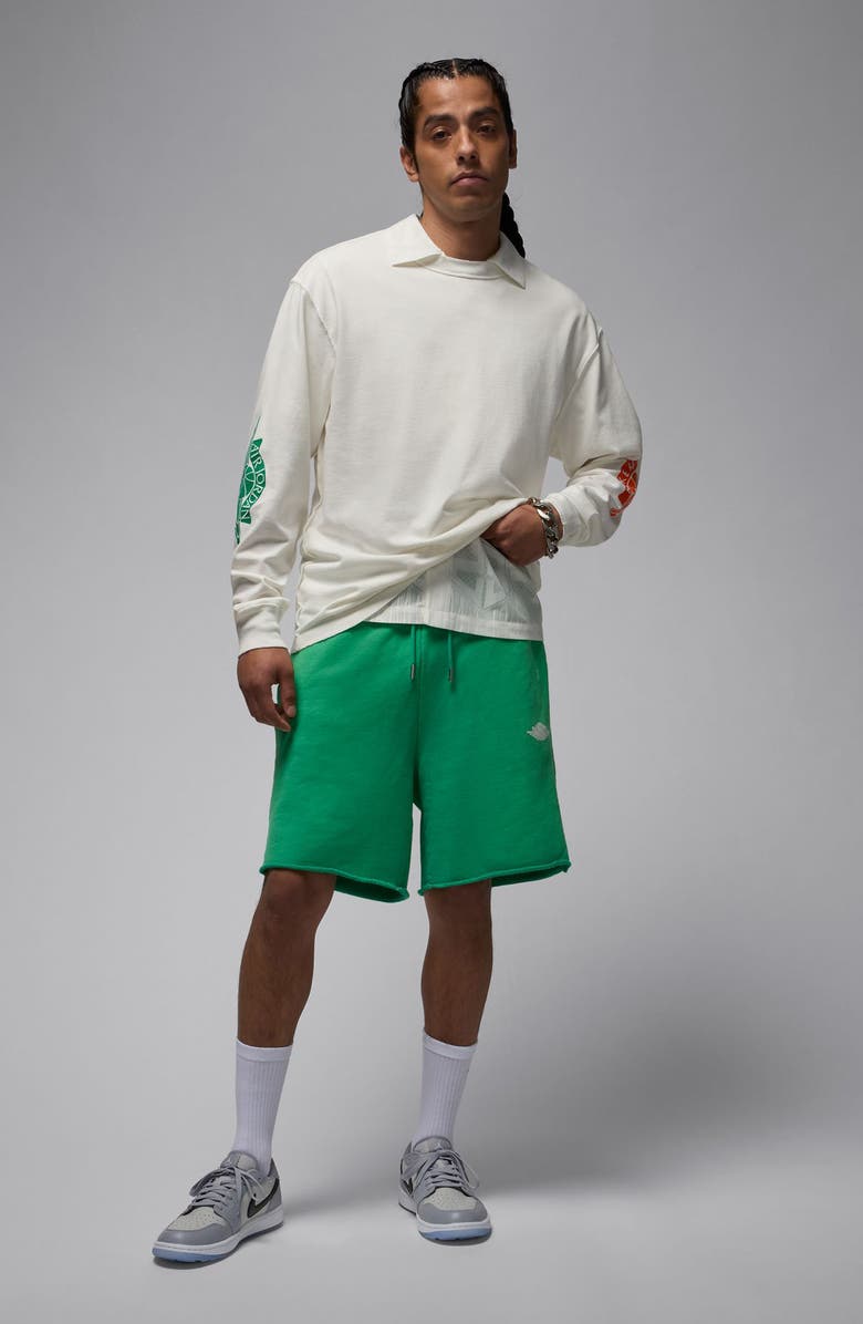 Jordan Rare Air French Terry Graphic Sweat Shorts, Alternate, color, Stadium Green/ Sail