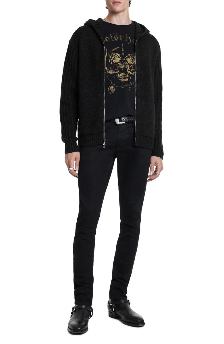 John Varvatos Catherine Hooded Cashmere Zip Cardigan, Alternate, color, 