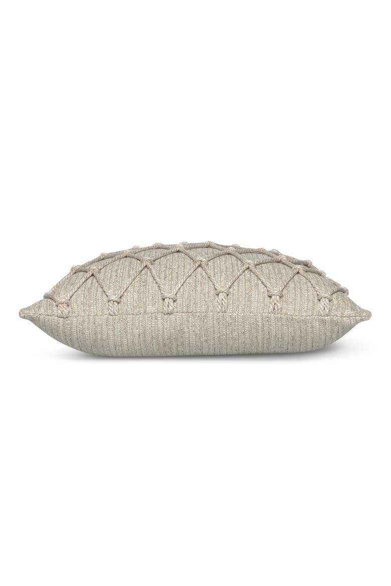 Macrame Fawn Hand Knotted Indoor & Outdoor Woven Accent Pillow, Alternate, color, Fawn