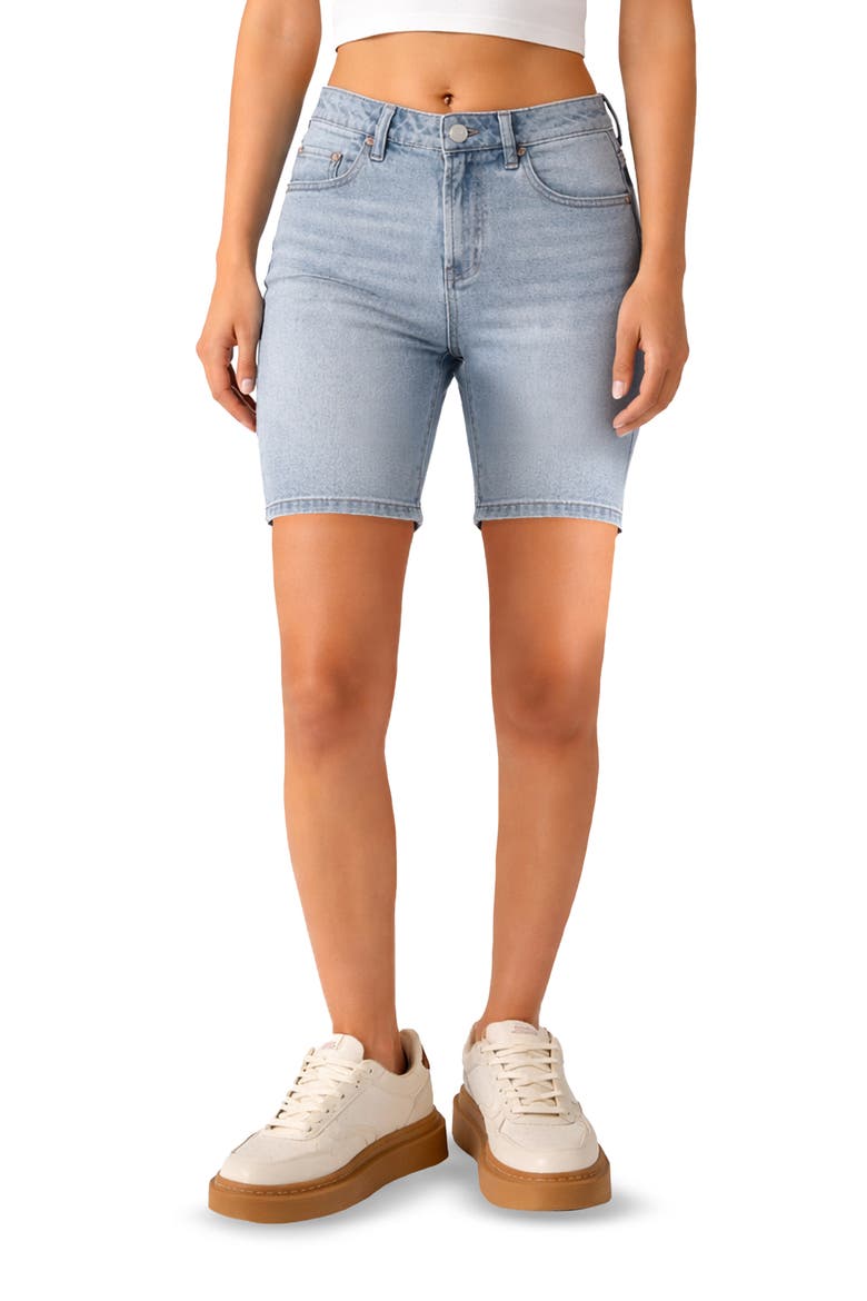 Denim Bermuda Shorts, Main, color, MEDIUM WASH