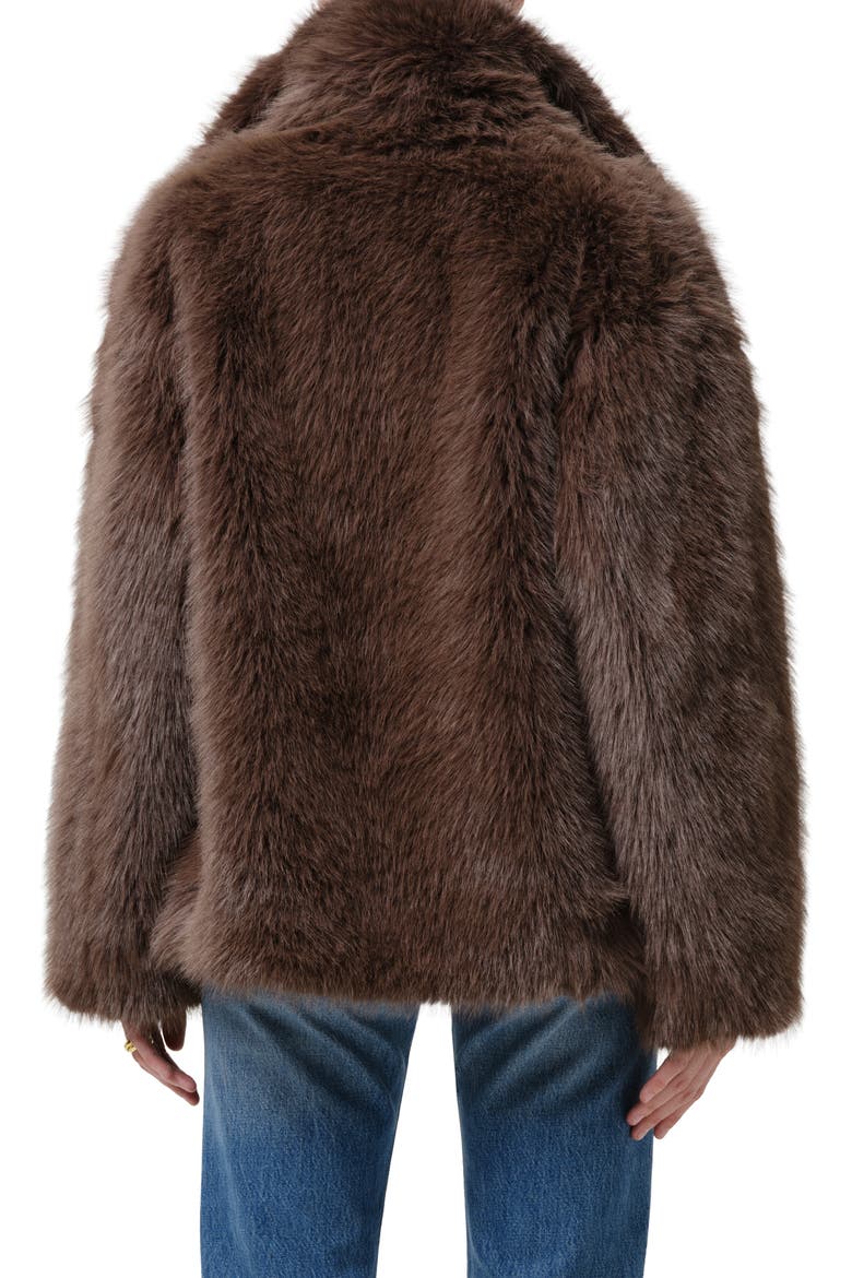 Liliana Faux Fur Funnel Neck Jacket, Alternate, color, VIOLET GREY MD GREY