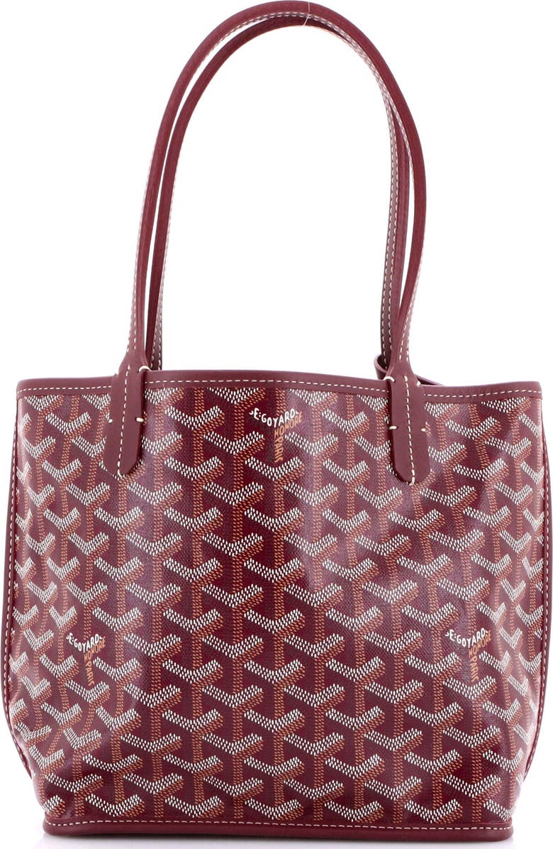 Pre-Owned Goyard Anjou Reversible Tote Coated Canvas Mini, Main, color,
