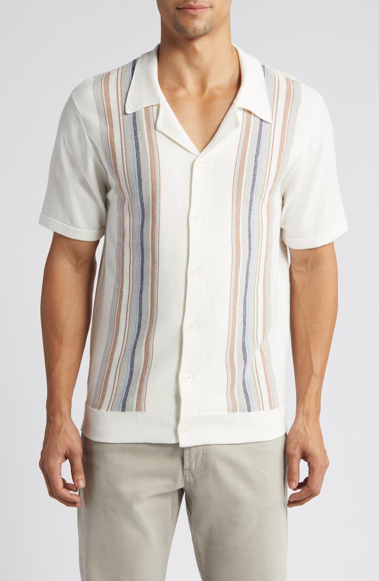 Rails Silas Stripe Camp Shirt, Main, color, 