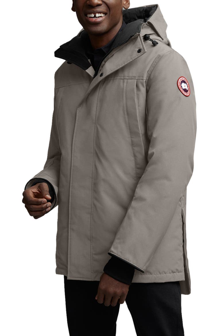 Sanford 625 Fill Power Down Hooded Parka, Alternate, color, LIMESTONE