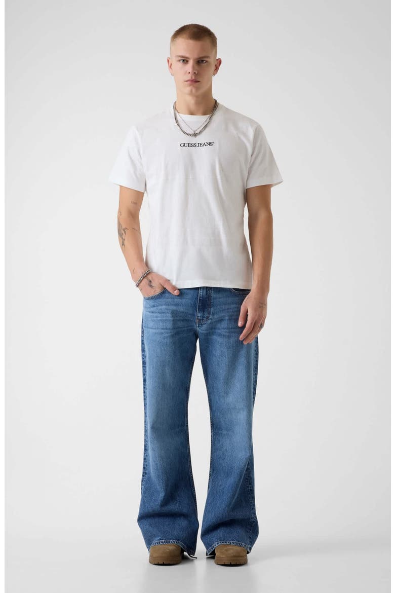 Jacquard Stripe Logo Graphic T-Shirt, Alternate, color, WHITE