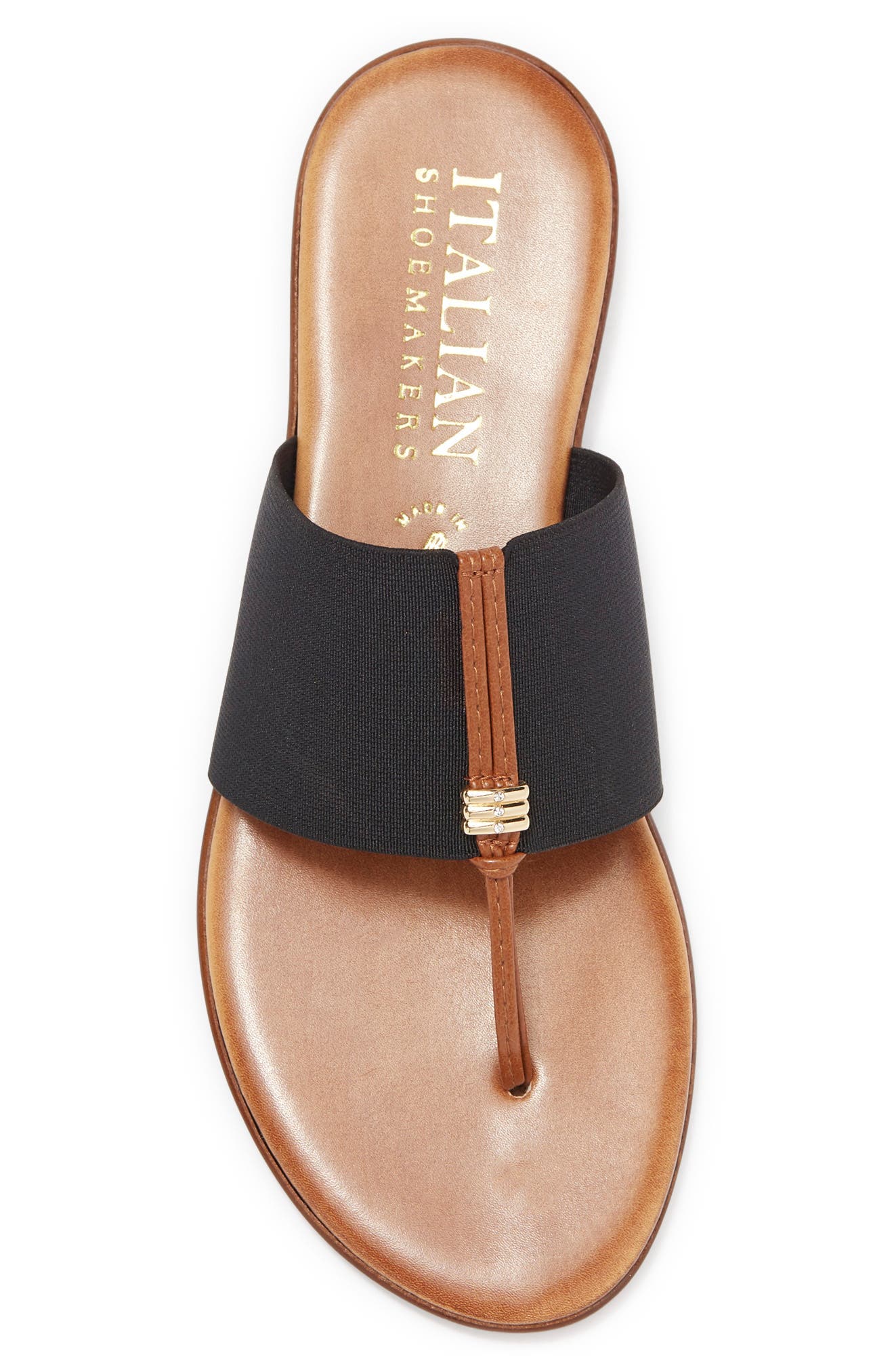 ITALIAN SHOEMAKERS Stretch Banded Thong Sandal, Alternate, color, 