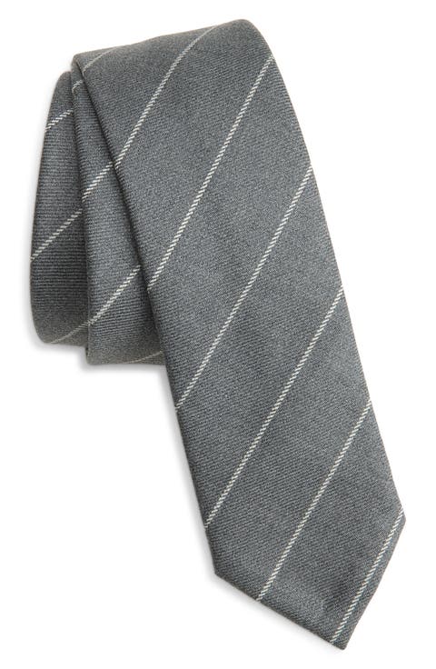 Classic Pinstripe Wool Tie