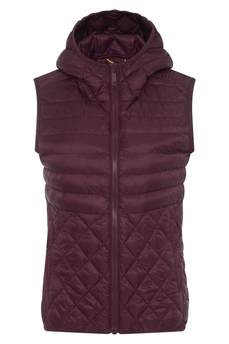 The Base Water Repellent Insulated Hooded Vest, Alternate, color, DARK CHERRY