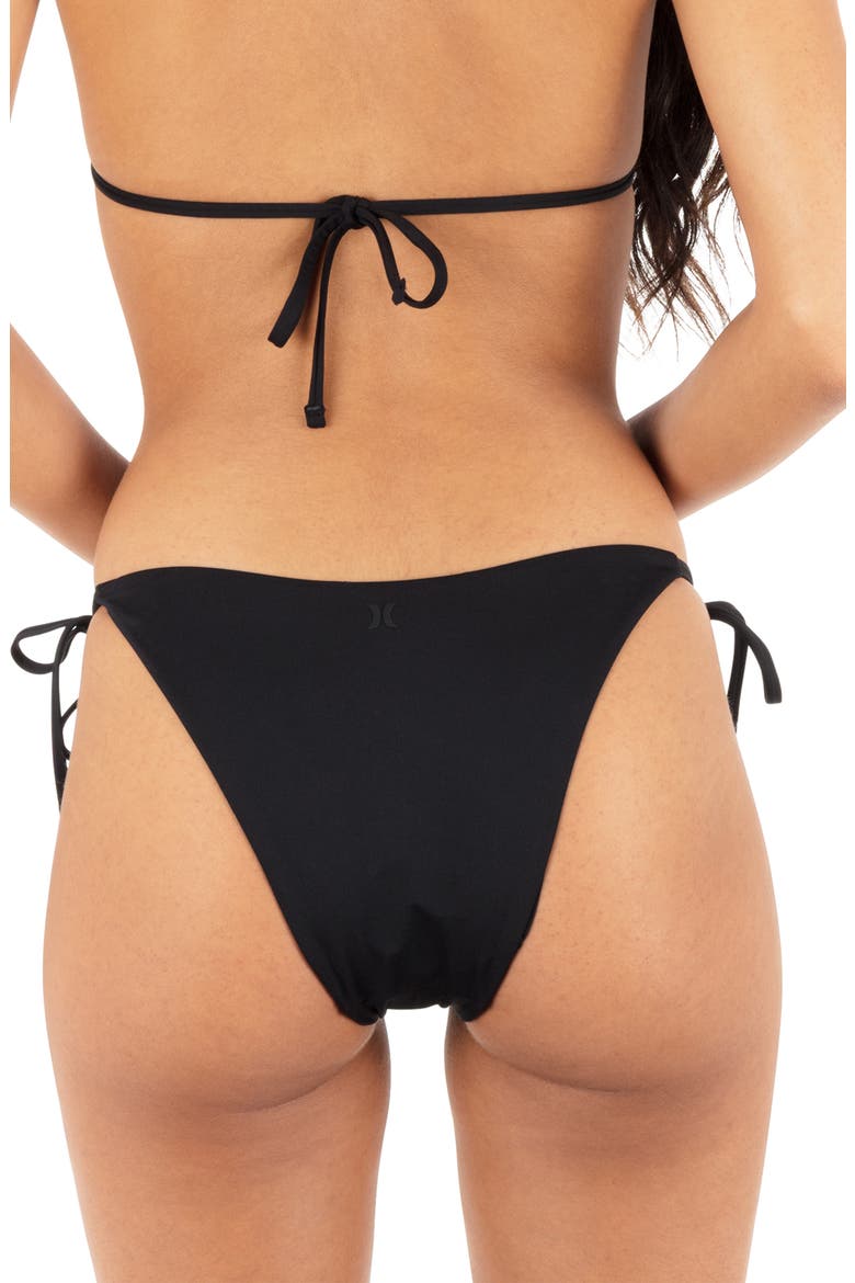 Side Tie Bikini Bottoms, Alternate, color, BLACK