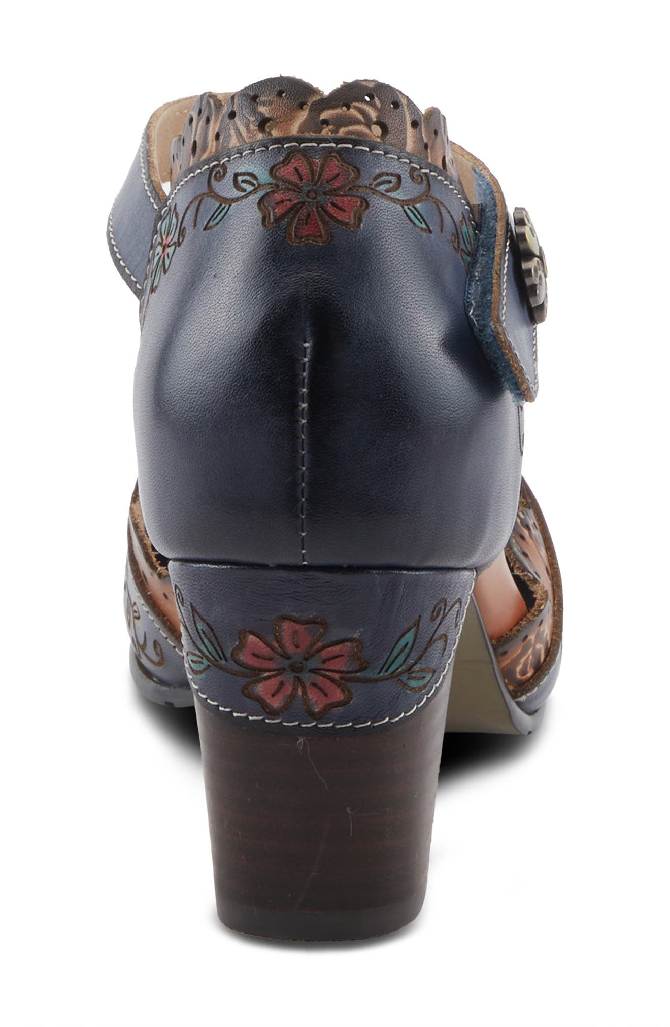 Sayyes Ankle Strap Pump, Alternate, color, NAVY MULTI