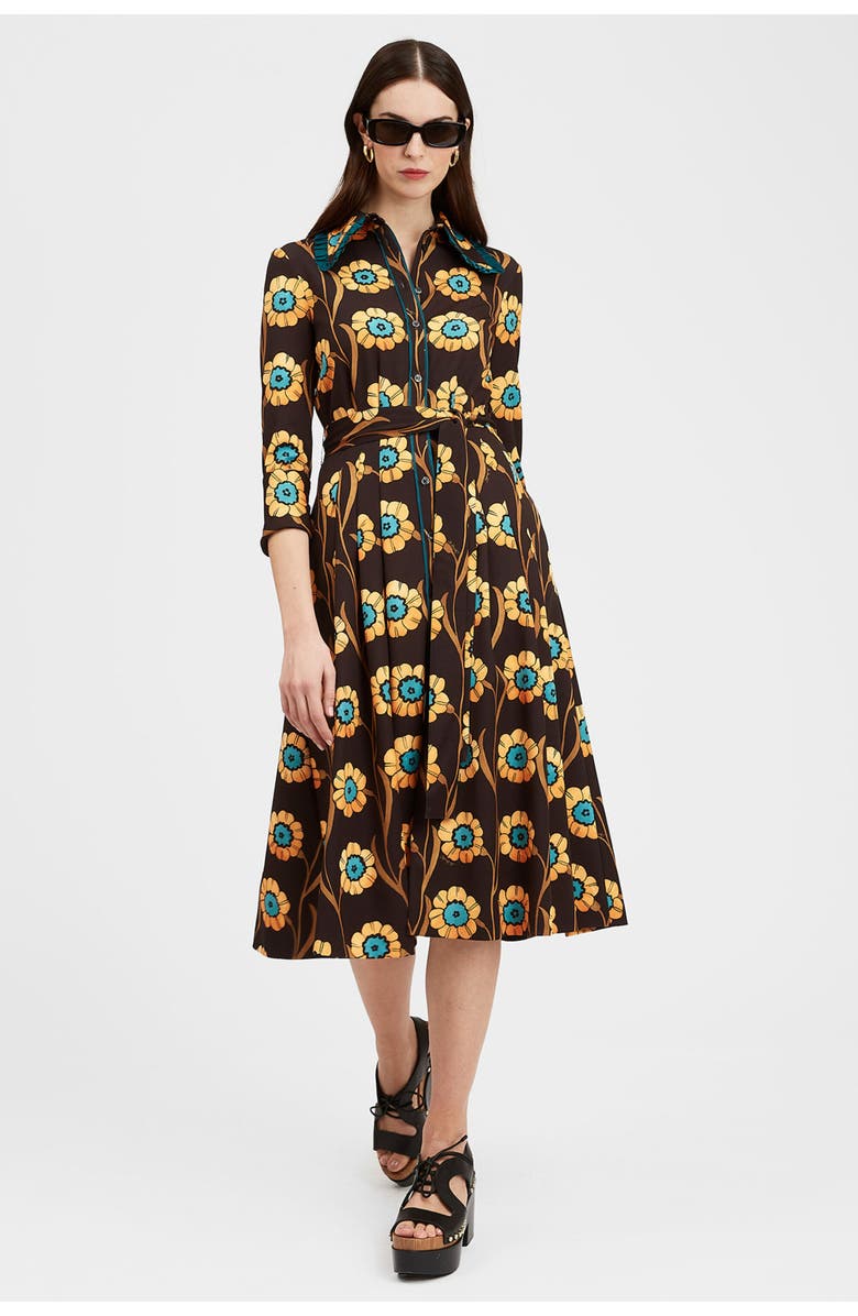 La DoubleJ La Comasca Shirt Dress Daisychain Black, Main, color, 