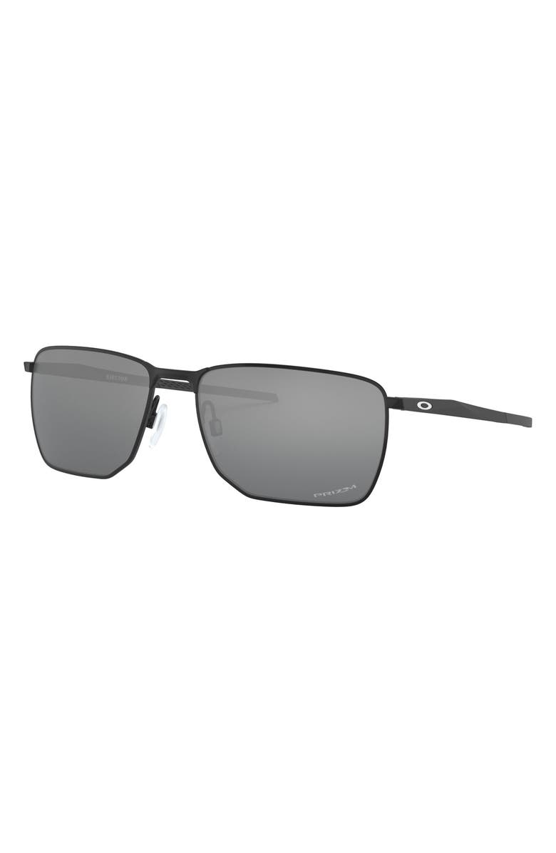 Oakley Ejector 58mm Navigator Sunglasses, Alternate, color, Satin Black/ Prizm Black