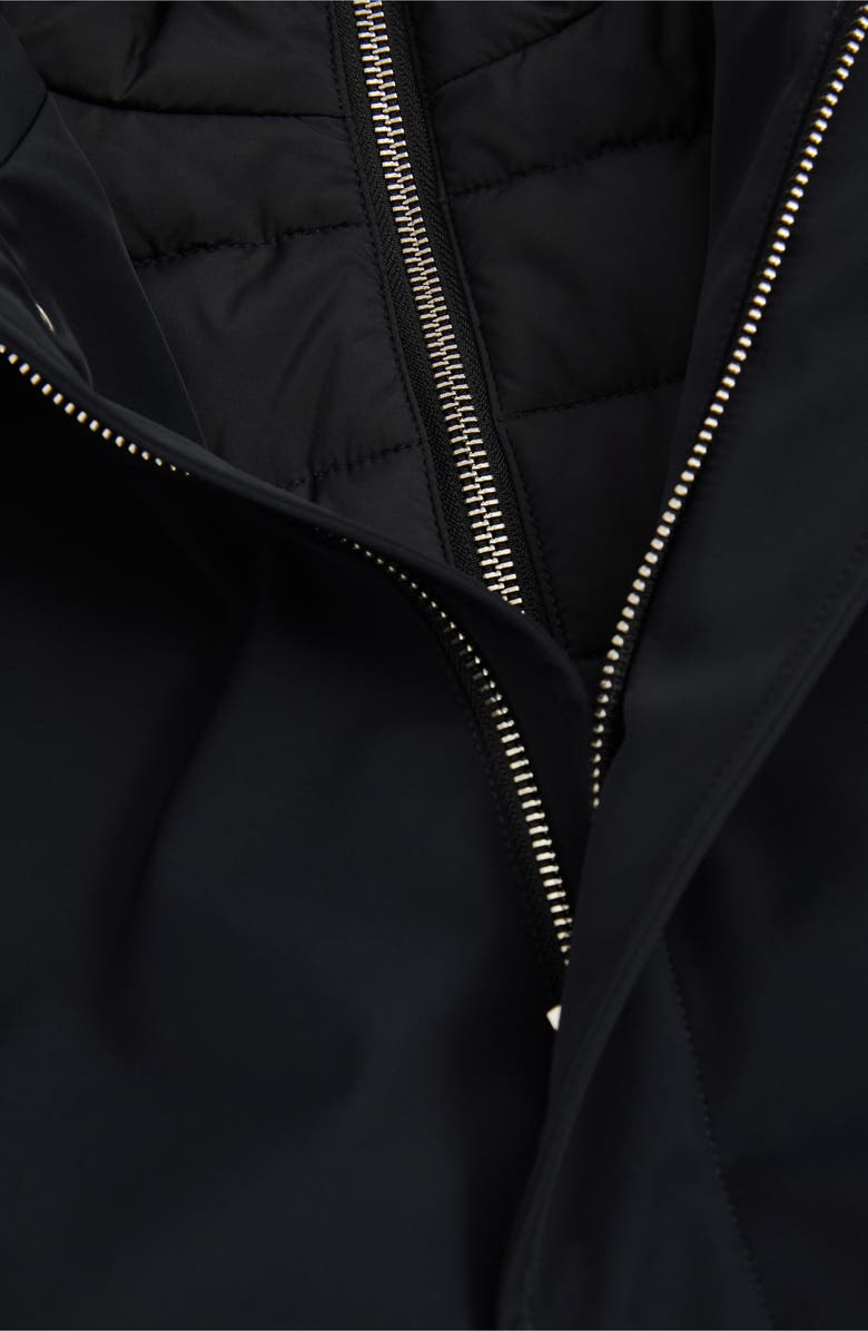 Reiss Logan Water Resistant Overcoat with Removable Funnel neck Insert, Alternate, color, Navy