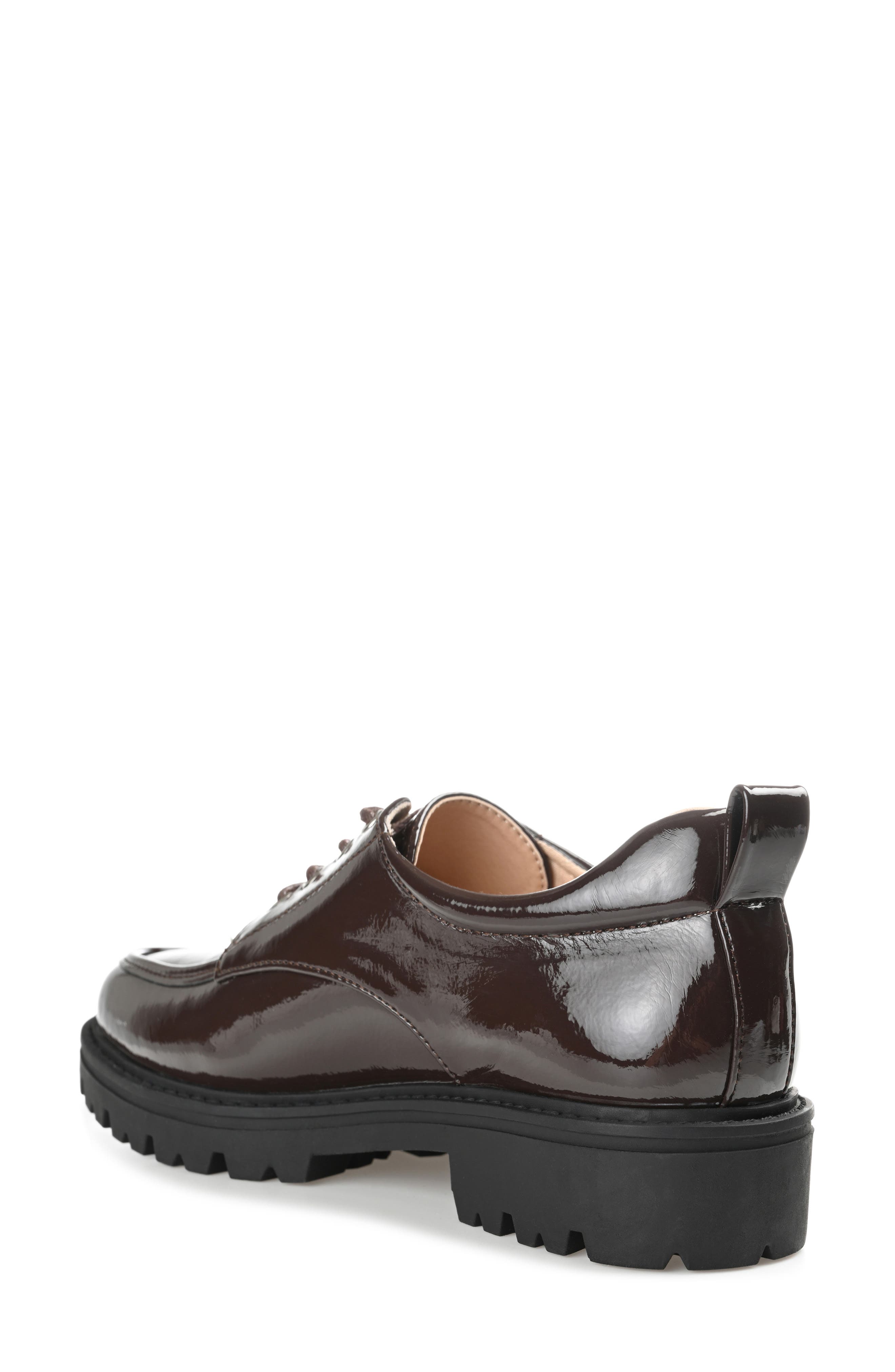 Journee Collection Zina Lug Sole Derby - Wide Width, Alternate, color, Brown