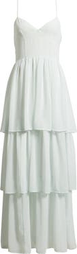 BP. Tiered Chiffon Maxi Cocktail Dress