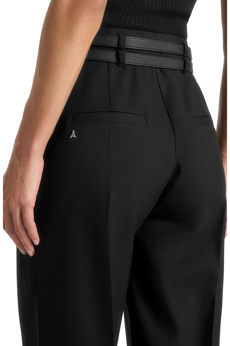 Pascale Tailored Twin Belt Trousers, Alternate, color, Black